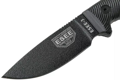 ESEE Knives ESEE-3PMB-001 Fixed Blade Knife Black G-10 (3.88" Black)
