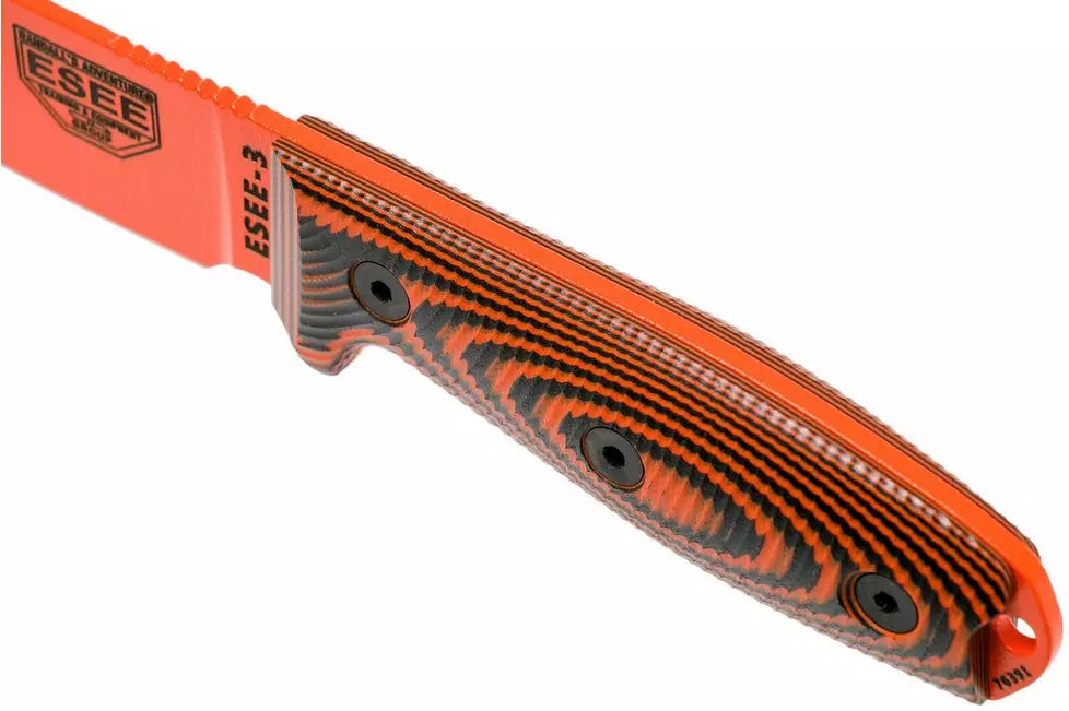 ESEE Model 3 Orange Blade 3D Orange-Black G10 survival knife