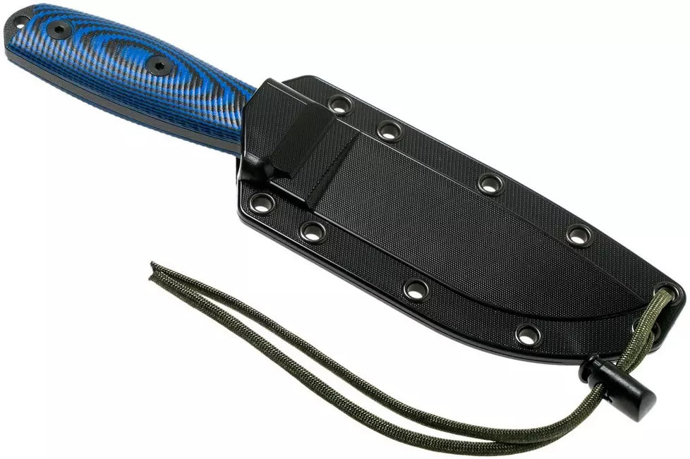 ESEE 4 Fixed Blade 3D Blue/Black G10 Handles Black Drop Point Blade 4PB-008
