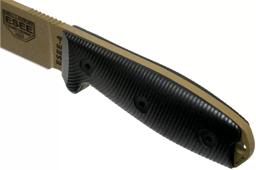 ESEE Knives ESEE-4PDE-001 Fixed Blade Knife Black 3D G-10 (4.5" Dark Earth)
