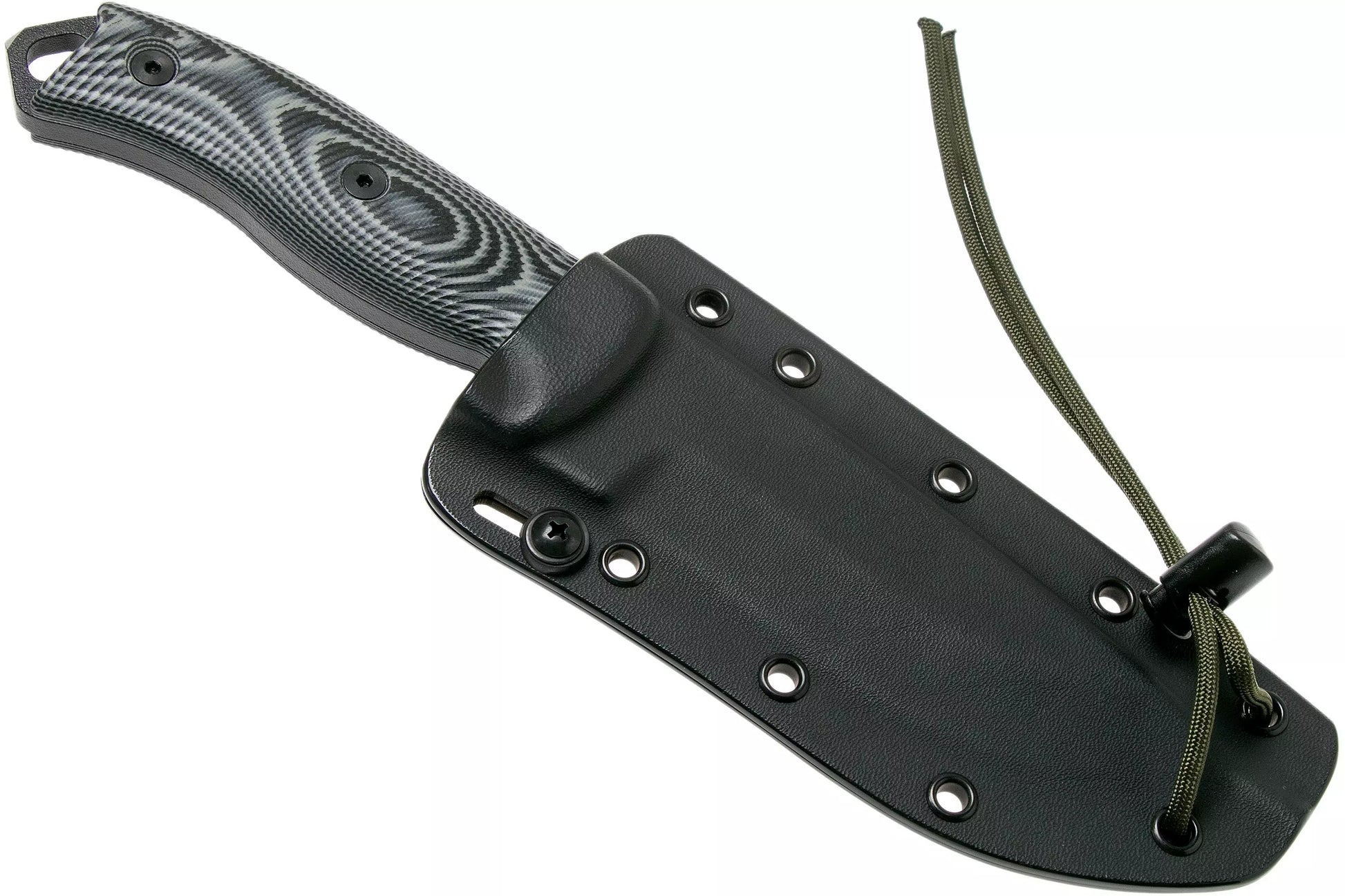 ESEE Model 5 Black Blade 3D Grey-Black G10 survival knife 5PB-002 kydex sheath + clip plate
