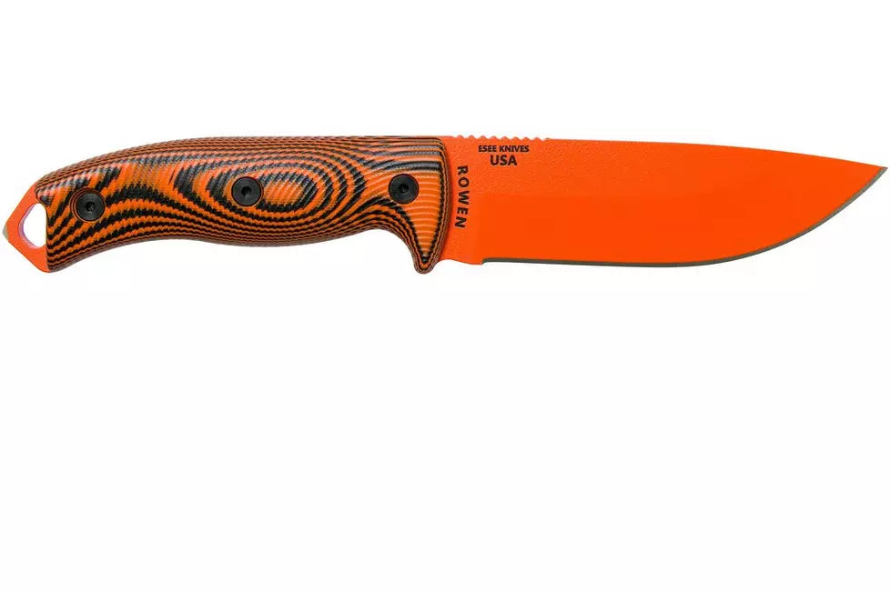 ESEE Model 5 Orange Blade 3D Orange-Black G10 survival knife 5POR-006 kydex sheath 