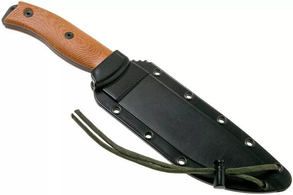 ESEE Model 6 Black Blade 3D Natural Canvas Micarta survival knife 6PB-011 black sheath + clip plate