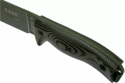ESEE-6 3D Handle-OD Green/Blk G-10 (6.50" OD Green 1095)