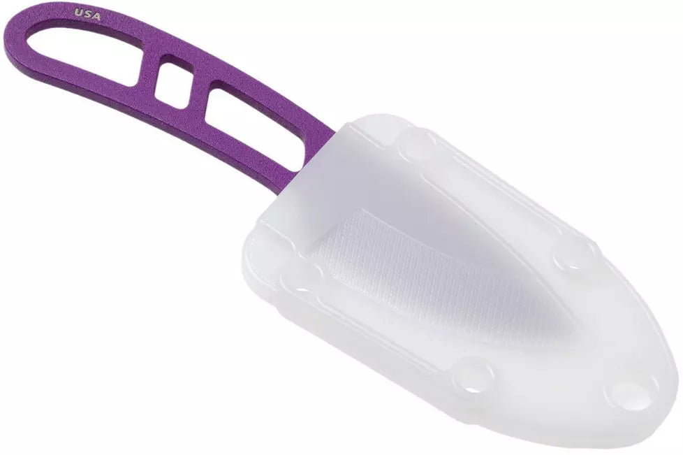 Esee Candiru Fixed Blade Knife w/Kit, 1095 Carbon Purple, White Molded Sheath, CAN-PURP-KIT-E

