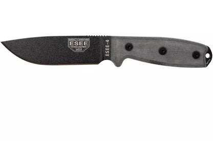 ESEE-4P-MB-B, Plain Edge (Black) w/Molle Back
