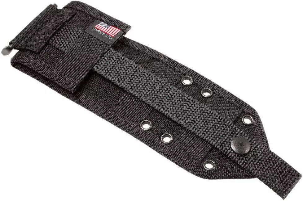 ESEE 4P-MB Plain Edge, Black Sheath, MOLLE Back and Clip Plate
