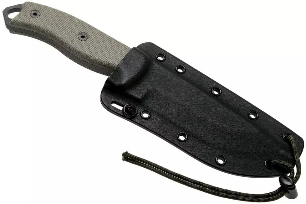 ESEE Model 5 Tactical Gunsmoke, desert tan handle 5P-TG with kydex sheath + belt clip
