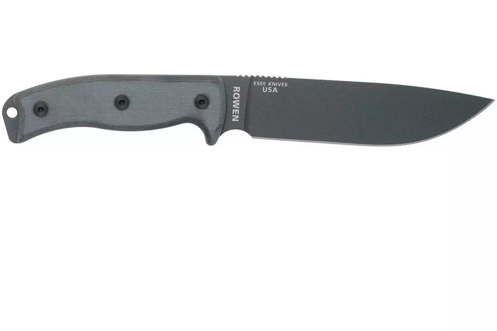 ESEE Model 6 Tactical Gunsmoke, grey handle 6P-TG with black sheath 