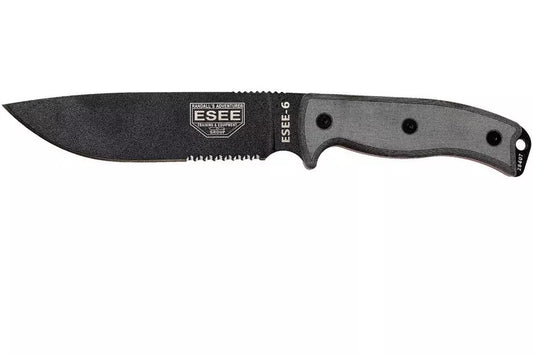 ESEE Knives Model 6 Black Blade Part Serrated 6S
