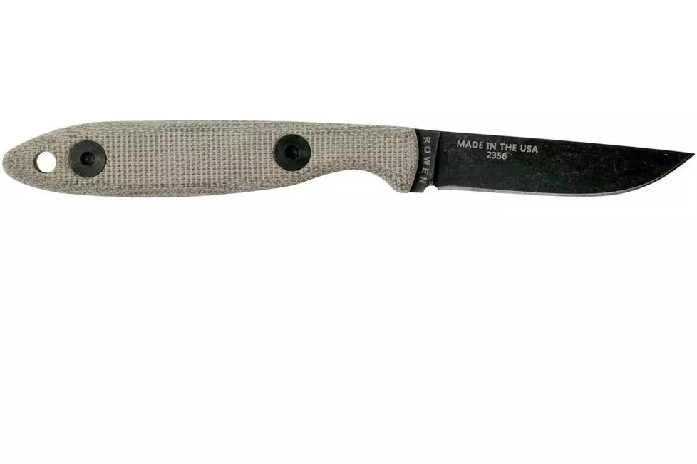 ESEE Knives Cody Rowen CR2.5 Hunting Camping Fixed Blade Knife w/Leather Sheath (Black Oxide)
