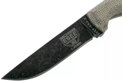 ESEE CR25BO Fixed Blade Knife Camp Lore Black Oxide with Canvas Micarta Handle
