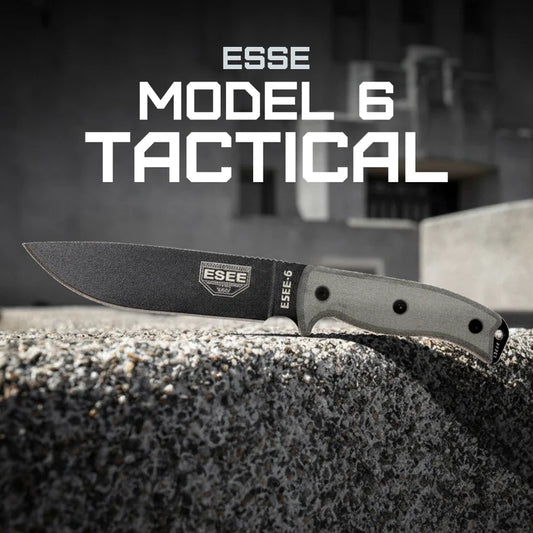 ESEE Model 6 Tactical ESEE-6-P-TG knife with durable handle and high-performance blade for survival and outdoor use