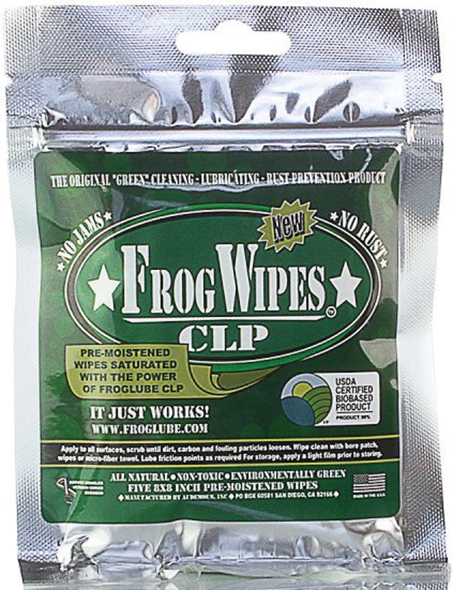 FrogLube Treated Wipes 5 Pack - outdoor gear storage - image 2