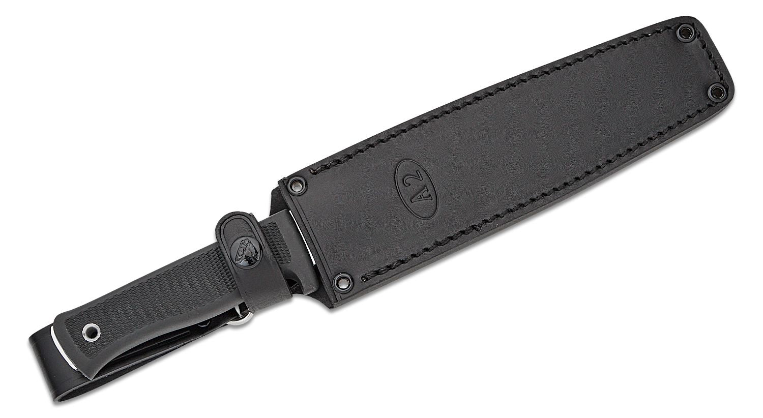 Fallkniven A2 Wilderness Knife 8" Satin VG10 Blade, Kraton Handle, Leather Sheath - A2L