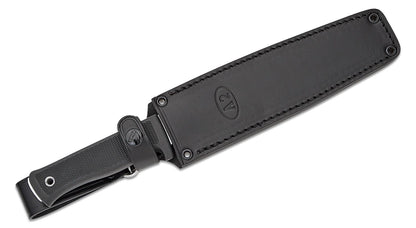Fallkniven A2 Wilderness Knife 8" Satin VG10 Blade, Kraton Handle, Leather Sheath - A2L