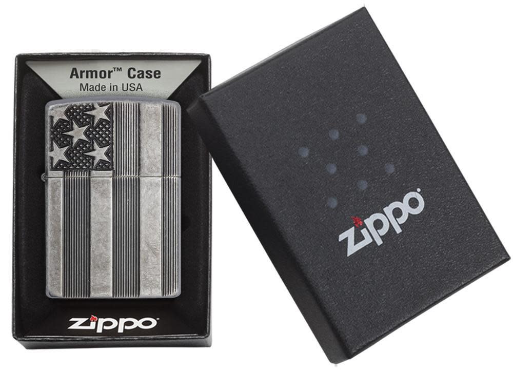 Flag Armor Chrome Windproof Lighter – Zippo UK