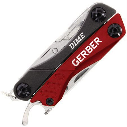 Gerber Dime Micro Multi-Tool – Red & Black Aluminum | Mjoutdoorsgear UK