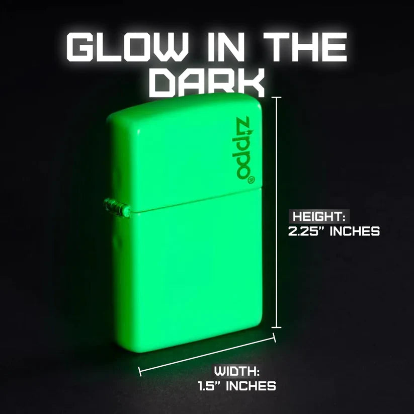 Classic Glow In The Dark Zippo Logo Windproof Lighter –  Made in USA - Shop now at Mjoutdoorsgear UK
