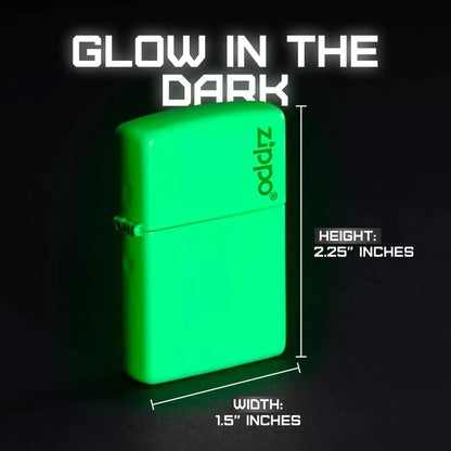 Classic Glow In The Dark Zippo Logo Windproof Lighter –  Made in USA - Shop now at Mjoutdoorsgear UK