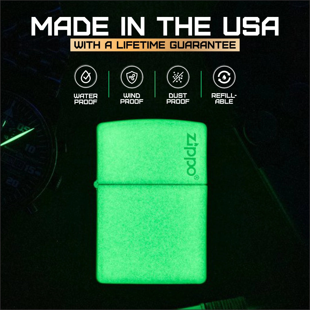 Zippo USA Classic Glow In The Dark Windproof Lighter