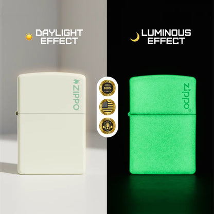 Classic Glow In The Dark Zippo Logo Windproof Lighter –  Made in USA - Shop now at Mjoutdoorsgear UK