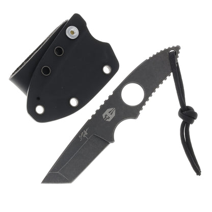 Hoffner Knives Bodyguard Fixed Blade Neck Knife (2.5" Black SW)
