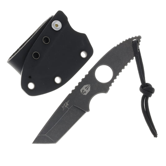Hoffner Knives Bodyguard Fixed Blade Neck Knife (2.5" Black SW)
