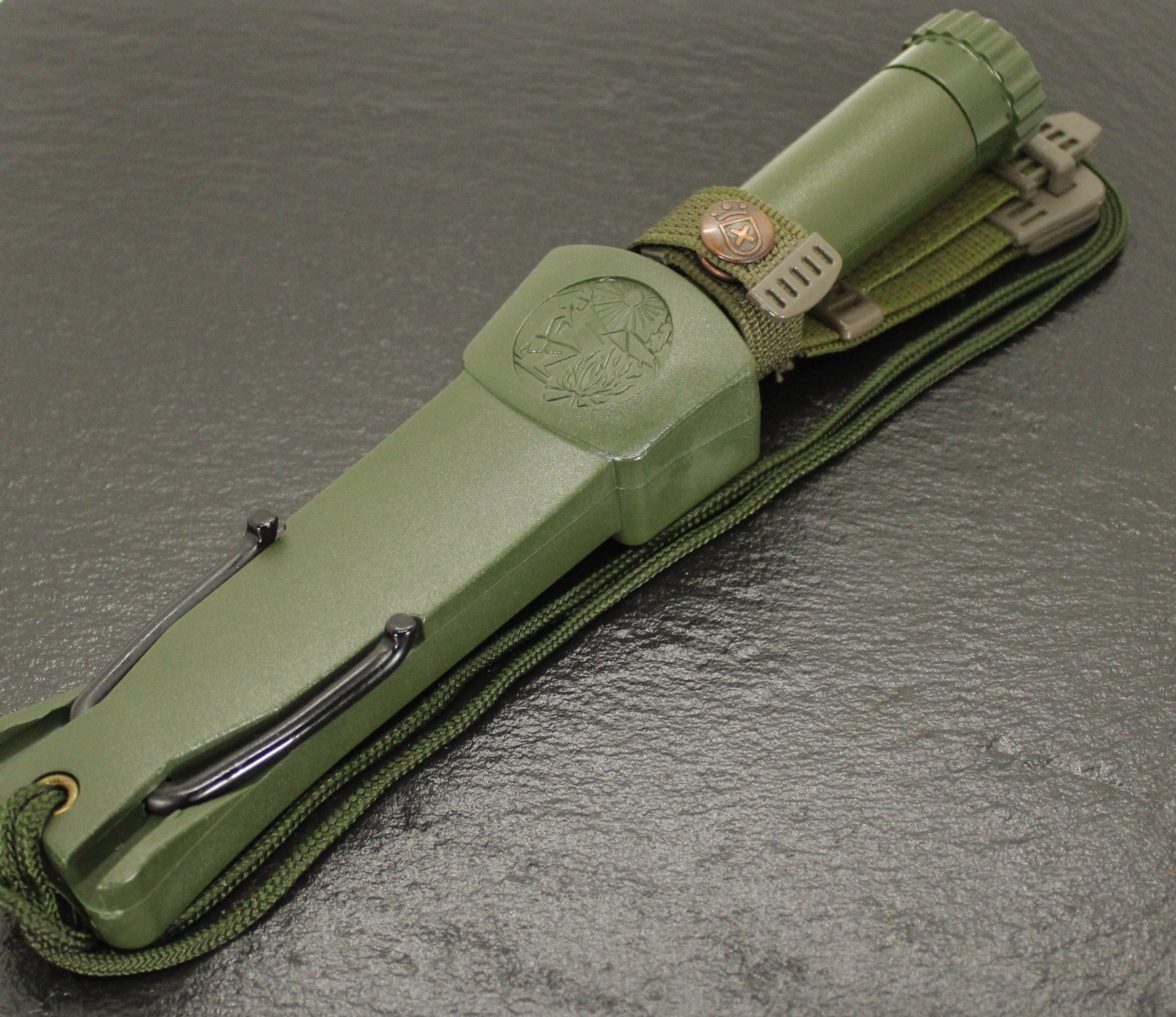 Aitor 16017 Jungle King III Fixed Blade Knife with OD Green Polymer Handle
