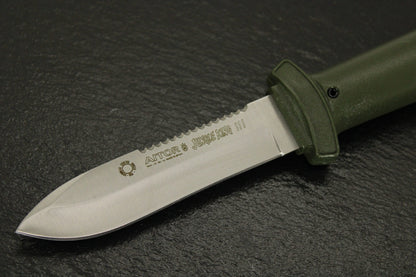Aitor 16017 Jungle King III Fixed Blade Knife with OD Green Polymer Handle
