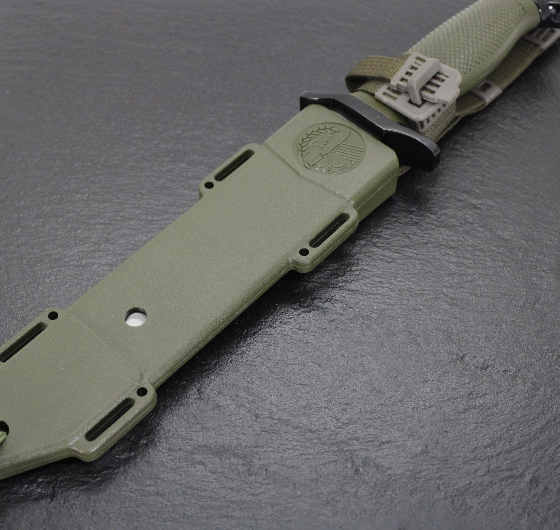 Aitor Bowie NATO OD Green & Black Stainless Fixed Blade Knife w/ Sheath 16047
