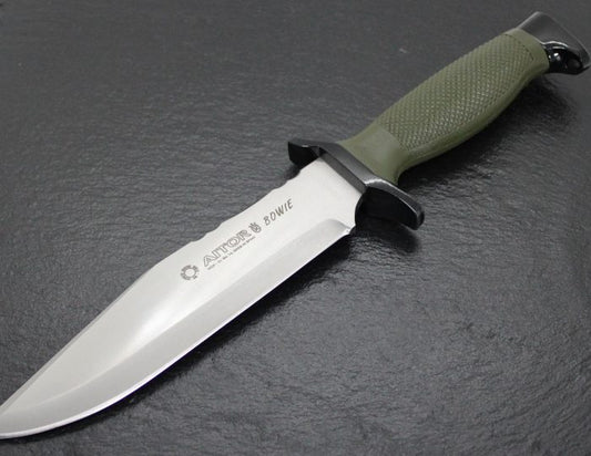 Aitor Bowie NATO OD Green & Black Stainless Fixed Blade Knife w/ Sheath 16047