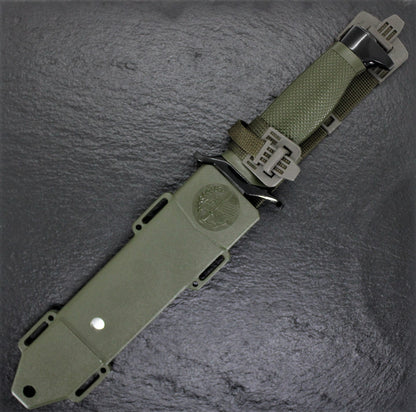 Aitor Bowie NATO OD Green & Black Stainless Fixed Blade Knife w/ Sheath 16047
