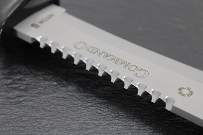 Aitor 16020 Commando & Survival Kit, 7" SS Plain Blade, Black Aluminum Handle, Black Nylon Sheath
