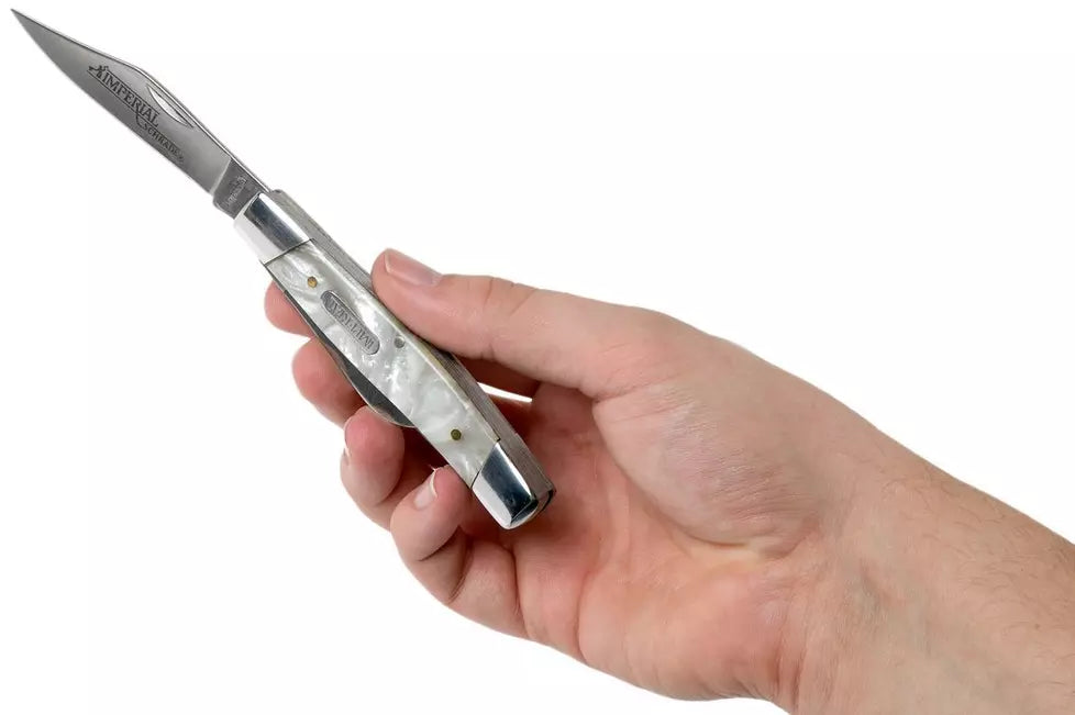 Imperial Large Stockman Cracked Ice IMP14L slipjoint pocket knife
