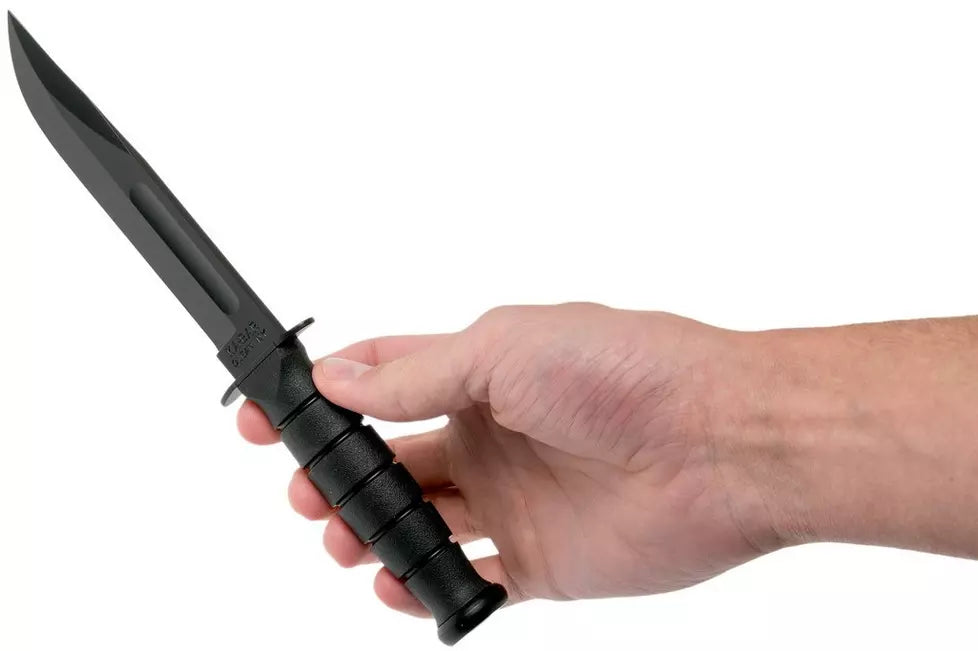 KA-BAR Short 1258, fixed knife, plastic sheath

