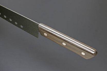 Kanetsune Gyutou Serrated FC-G210-S chef's knife brown wood stainless steel serrated edge