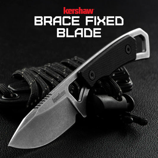 Kershaw Brace Fixed Blade 2085 knife with durable steel blade and ergonomic handle, ideal for outdoor and survival use