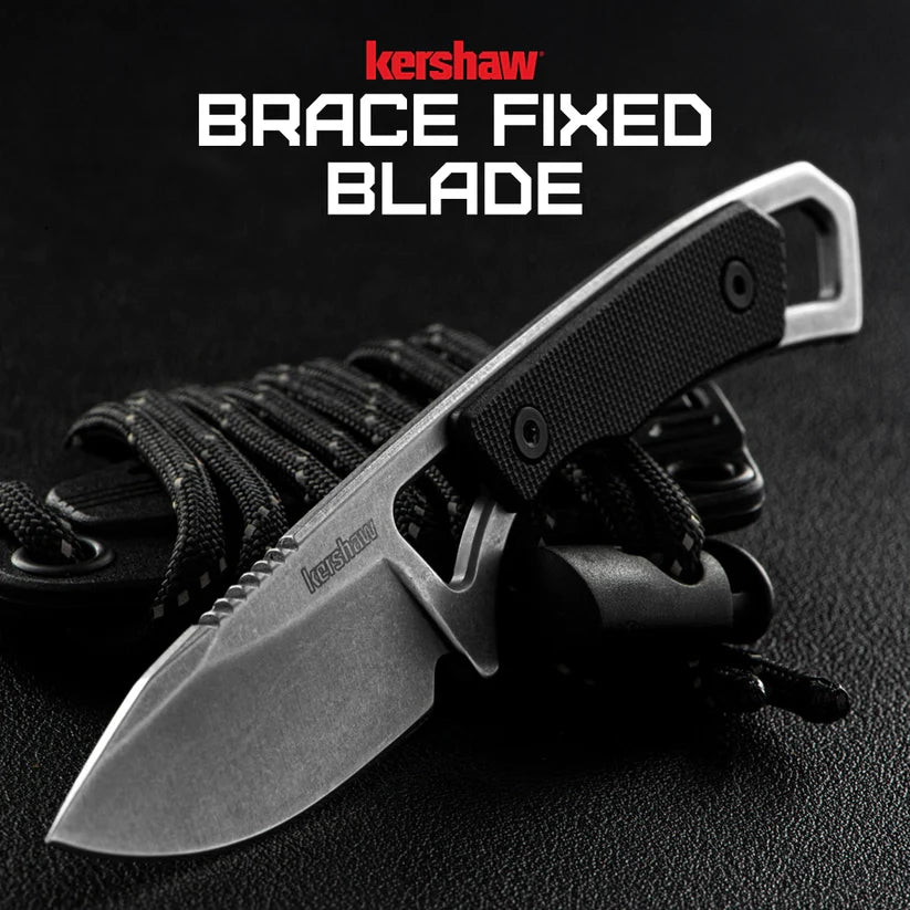 Kershaw Brace Fixed Blade 2085 knife with durable steel blade and ergonomic handle, ideal for outdoor and survival use