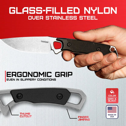 Kershaw Brace Fixed Blade 2085 knife with durable steel blade and ergonomic handle, ideal for outdoor and survival use