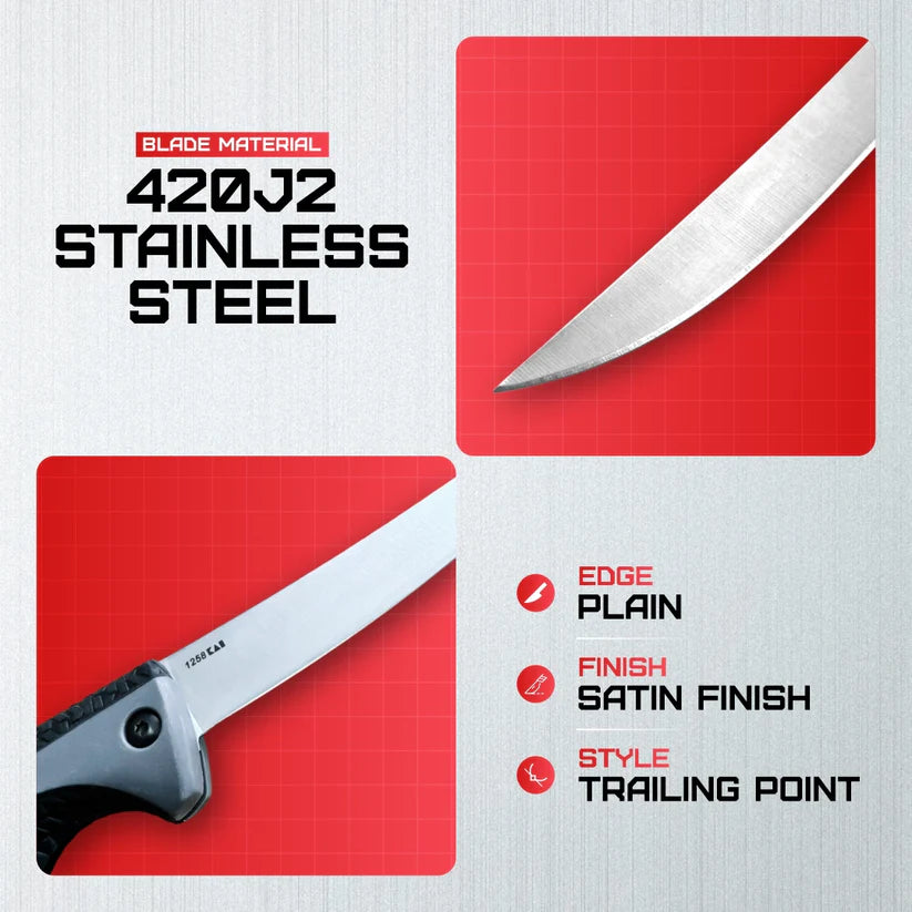 Kershaw Folding Fillet 1258X knife with sharp stainless steel blade and foldable design, ideal for fishing and filleting – MJ Outdoors Gear UK