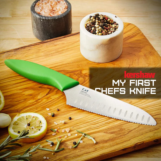 Kershaw My First Chef’s Knife AB5090 – safe, beginner-friendly chef knife with ergonomic handle, perfect for young cooks
