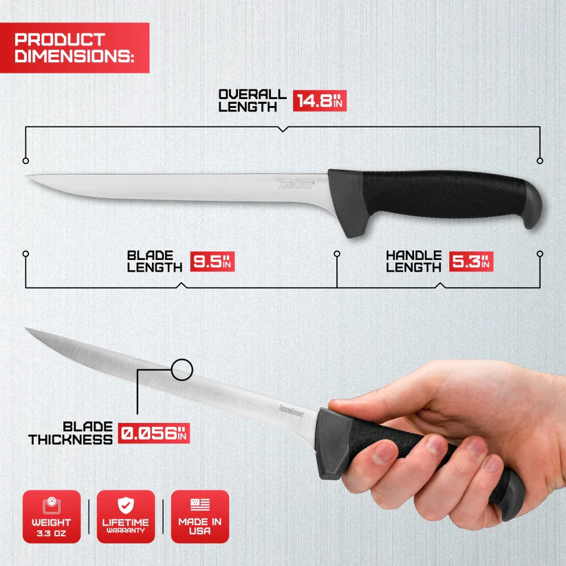 Kershaw 1249X Narrow Fillet Knife with slim blade for fishing and filleting – MJ Outdoors Gear UK