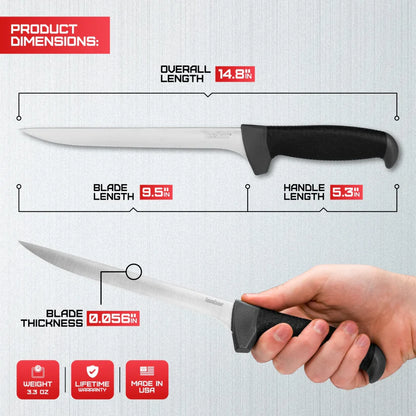 Kershaw 1249X Narrow Fillet Knife with slim blade for fishing and filleting – MJ Outdoors Gear UK
