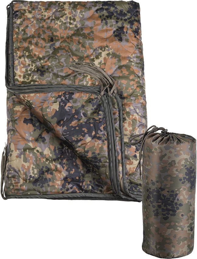 Mil-Tec Flecktarn Poncho Liner 83 in x 60 in - camp sleeping gear - image 2