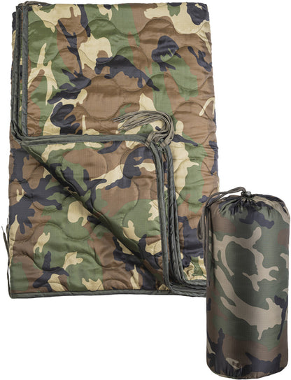 Mil-Tec Woodland Poncho Liner - camp sleeping gear - image 2