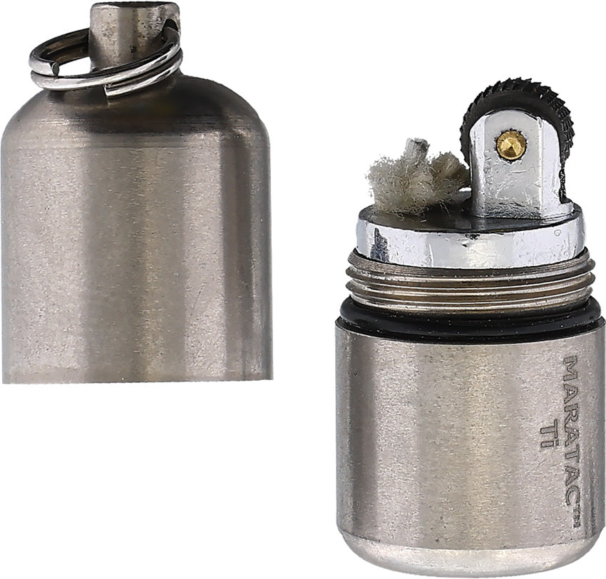 Maratac Split Pea Lighter Titanium - outdoor gear storage - image 1