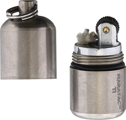 Maratac Split Pea Lighter Titanium - outdoor gear storage - image 1