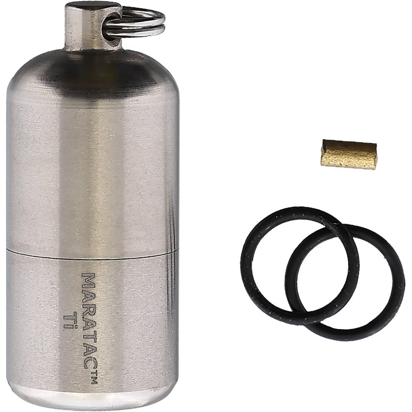 Maratac Split Pea Lighter Titanium - outdoor gear storage - image 2