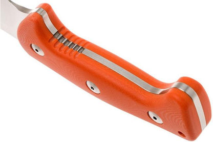 Maserin Hunting 978 Orange G10 Fixed Blade Knife – 440C Steel with Leather Sheath